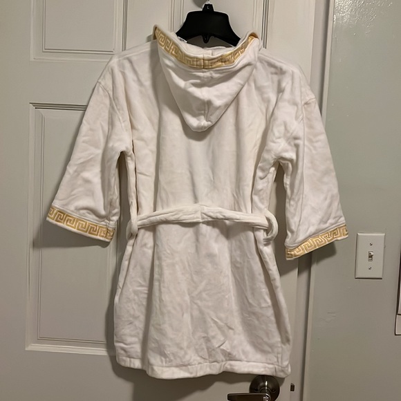 Kids Clubhouse Robe with Embroidered Gold Tone Trim - Picture 2 of 6